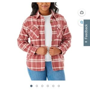 Women's Plaid Utility Jacket in Red by [Brand]